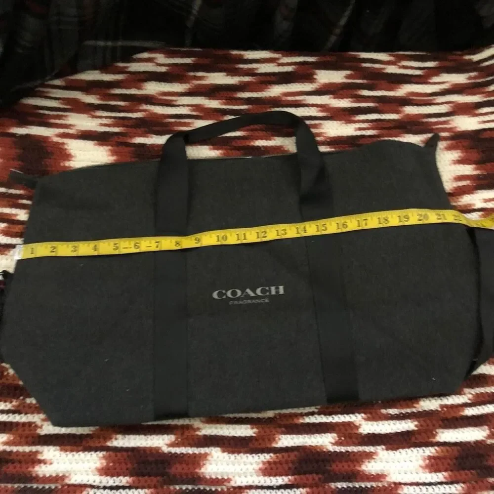 Coach Fragrance Duffle black Weekender Carry-on Gym Shoulder Hand Bag Crossbody - Picture 6 of 8